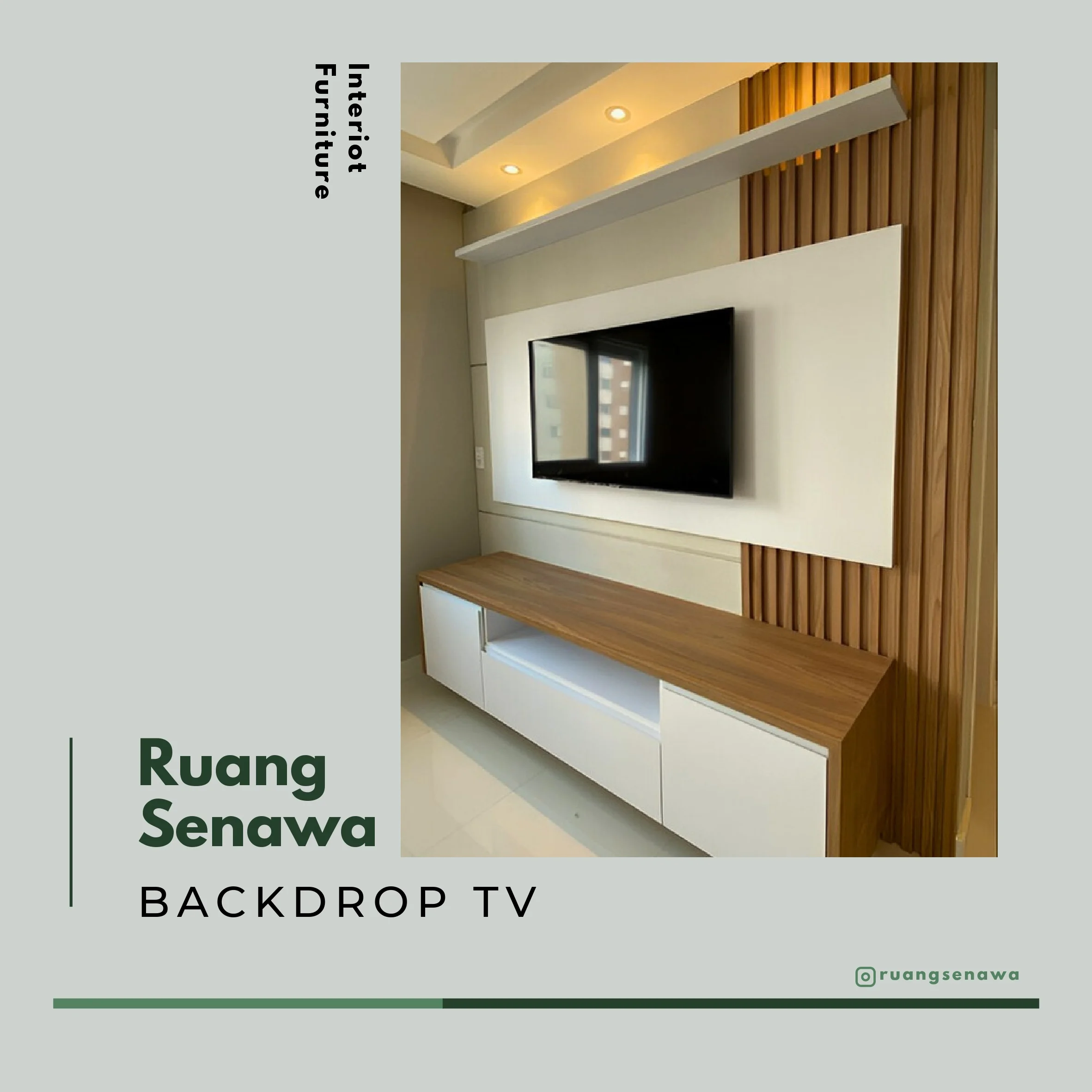 Backdrop TV Minimalis Ruang Senawa Palu